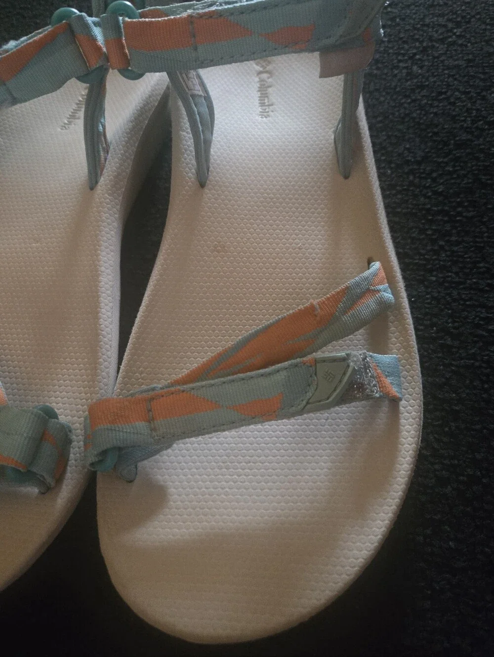 Columbia Women's Aqua and Coral Strap Sandals
